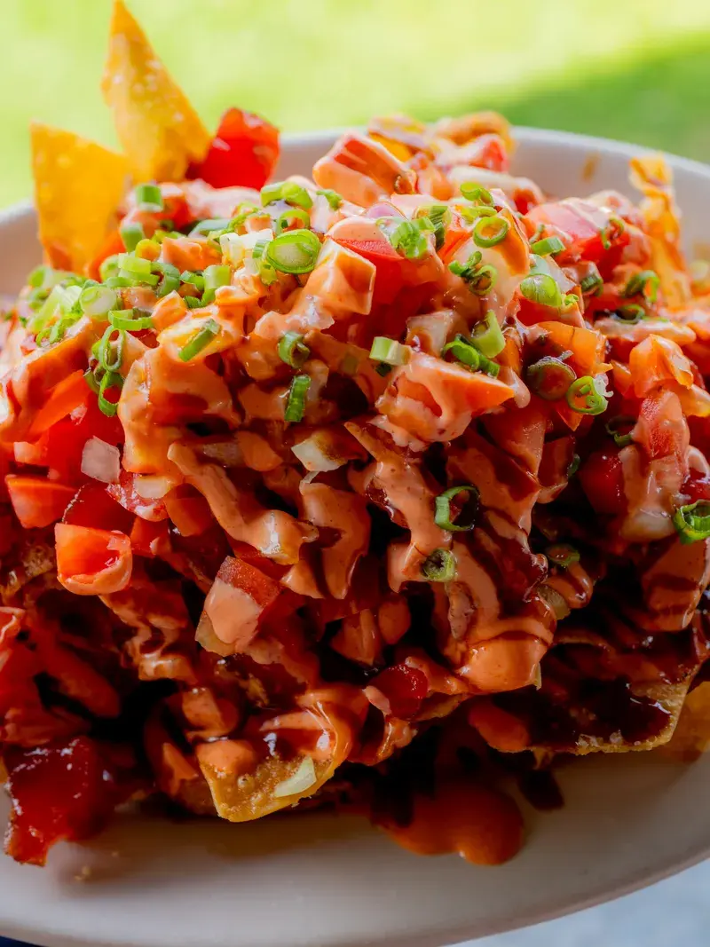 Fresh ahi poke with tomato and green onion at Harbor House Kona